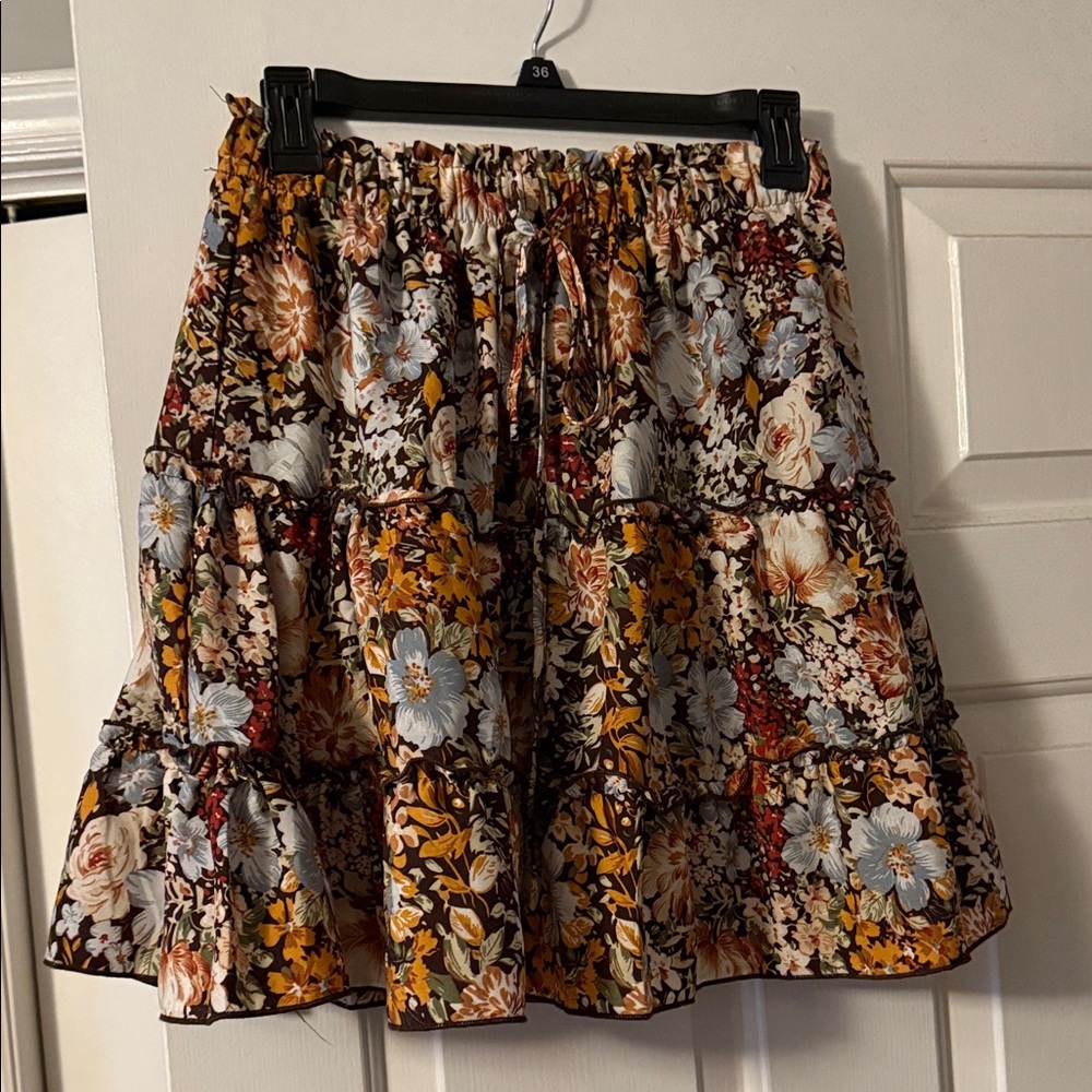 Floral Tiered Skirt